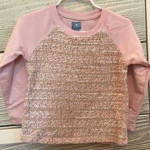 Gap pink sweatshirt with cute metallic detail